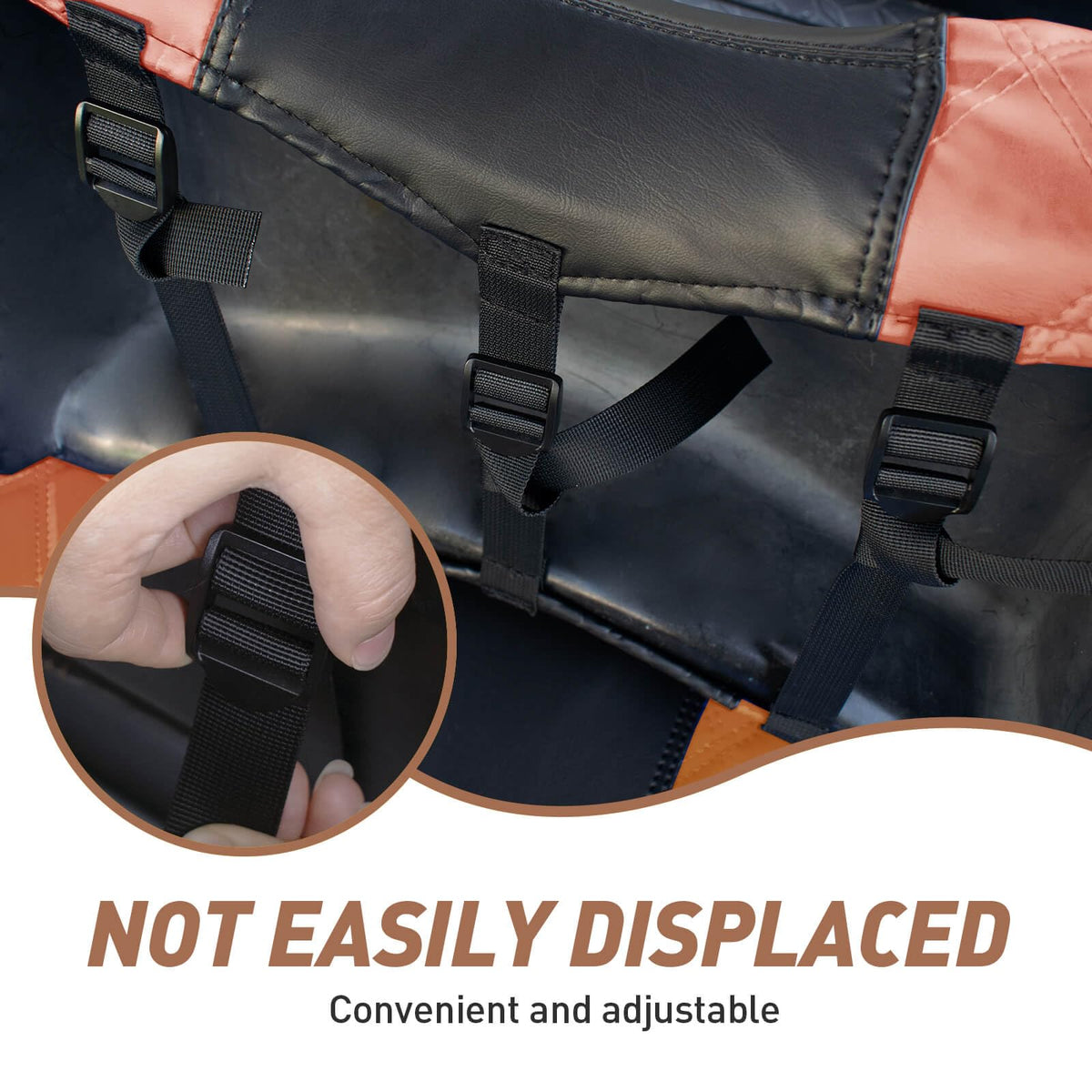NOKINS diamond seat cover full set in brown improves ride comfort and interior look.