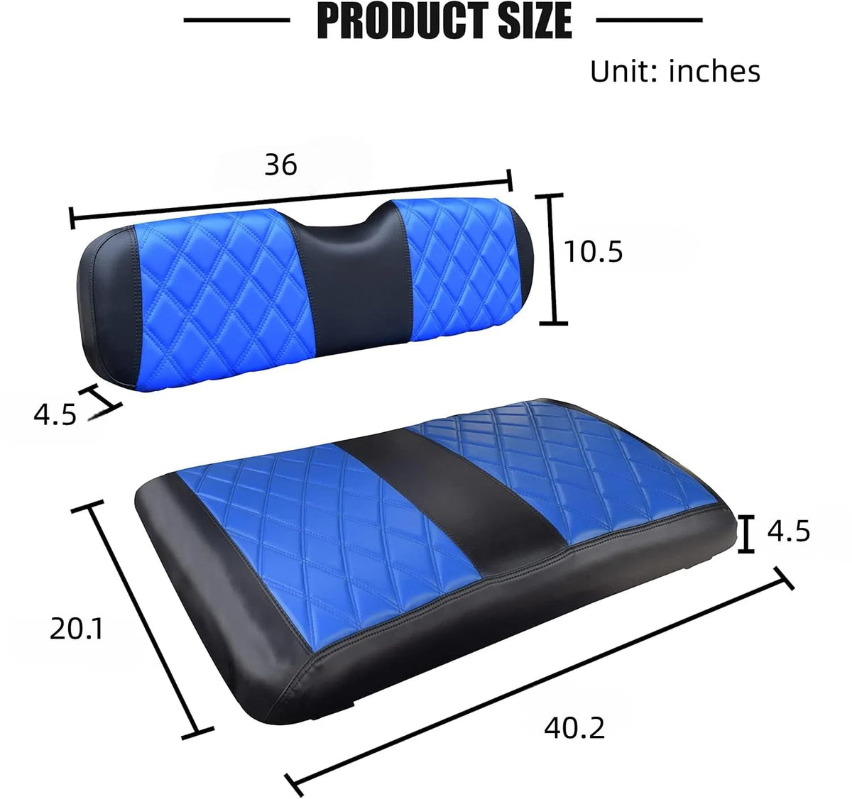 NOKINS diamond seat cover luxury appearance elevates golf cart interior.