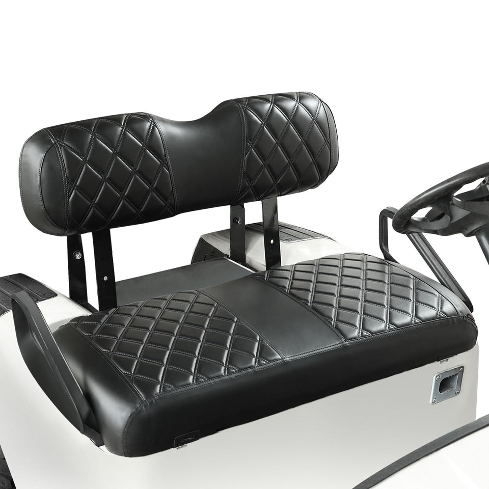 NOKINS diamond front seat cover on EZGO TXT for a refreshed look and protection
