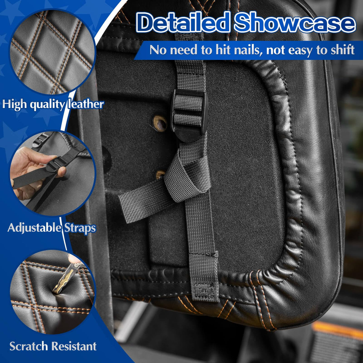 NOKINS installation straps keep the cover secure during golf cart rides