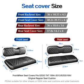 NOKINS diamond stitch front backrest cover enhances look and UV protection
