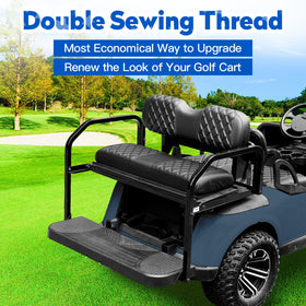 Diamond-stitched front cover by NOKINS elevates cart aesthetics.