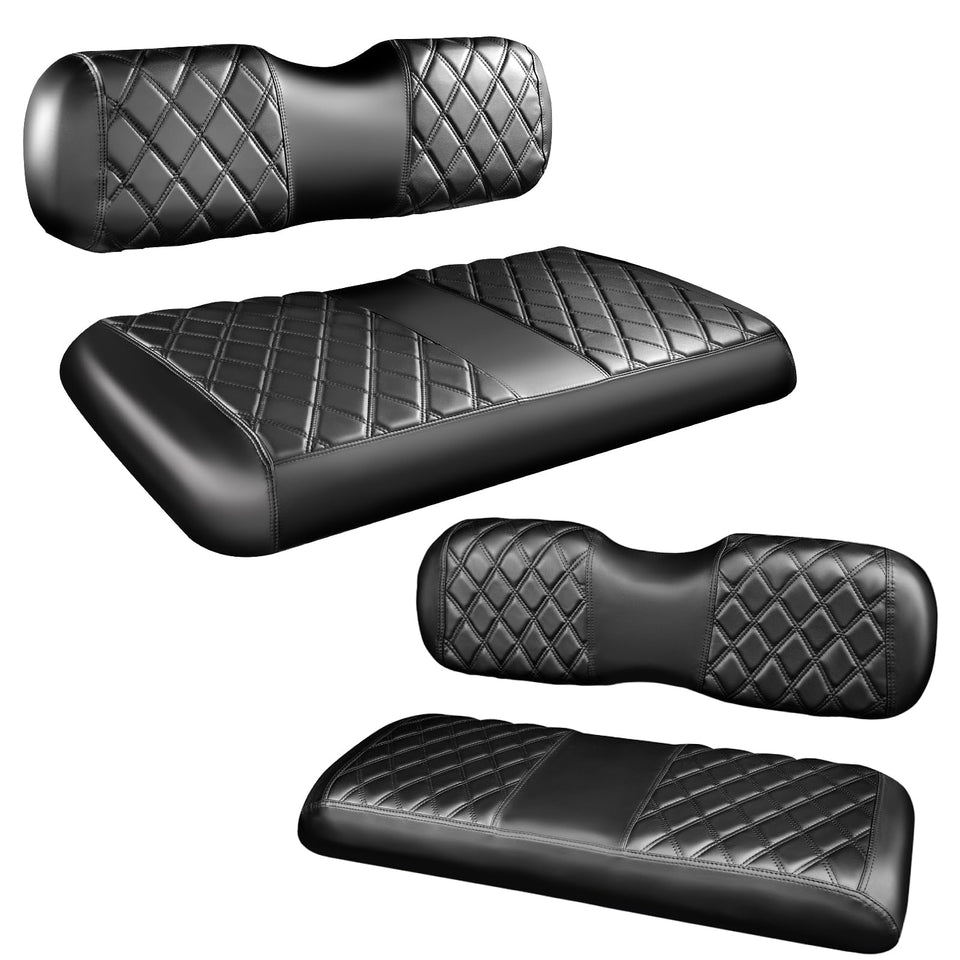 NOKINS diamond stitch front seat cover for Club Car, EZGO, Yamaha carts improves comfort
