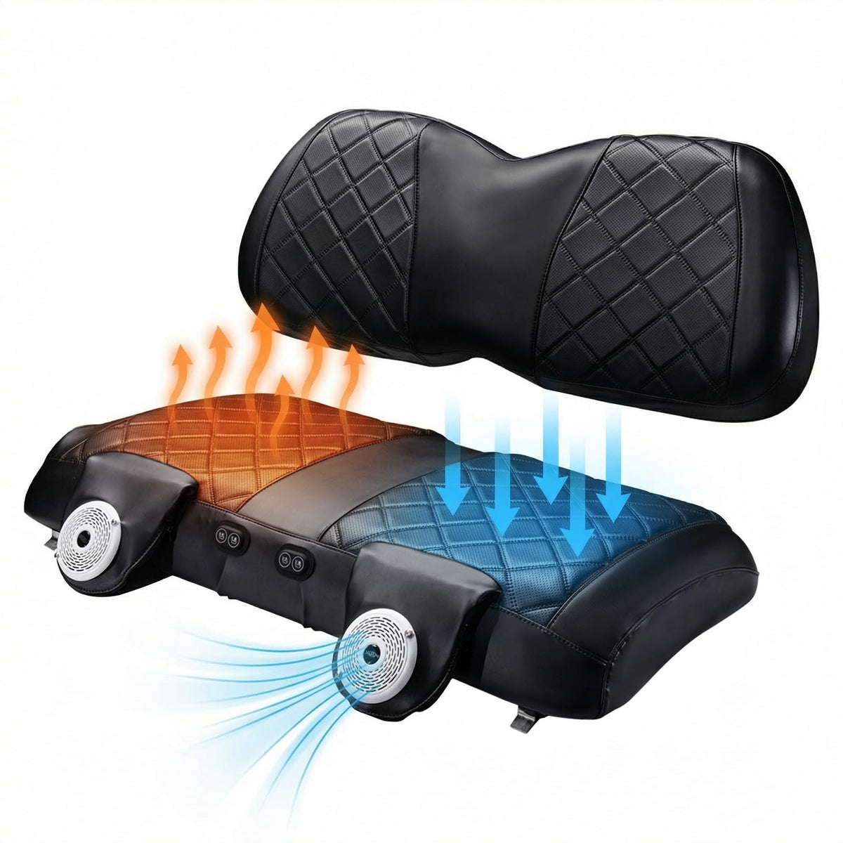 Dual zone control lets driver and passenger customize warmth independently.