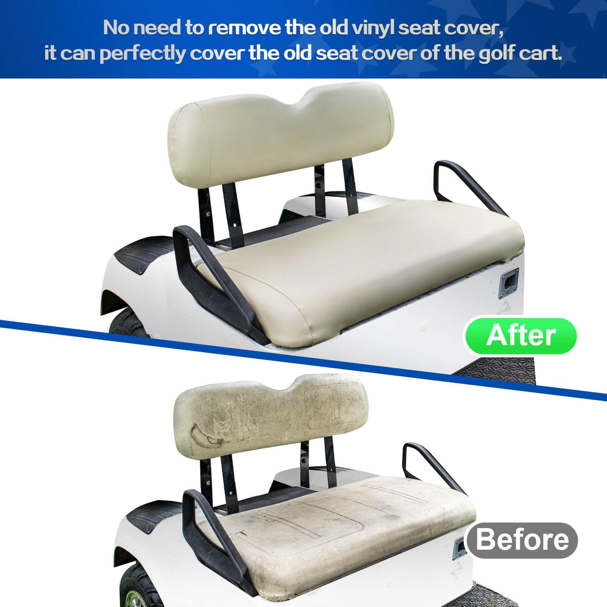 Durable, UV-resistant seat cover from NOKINS protects against wear and sun.