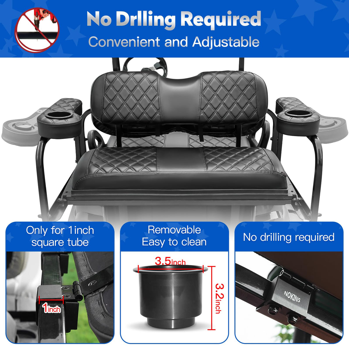 NOKINS installation tools included enable fast, tool-free setup.