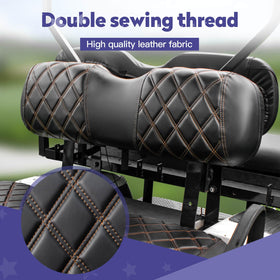 NOKINS EZGO RXV backrest diamond stitch detail highlights premium look and fit.