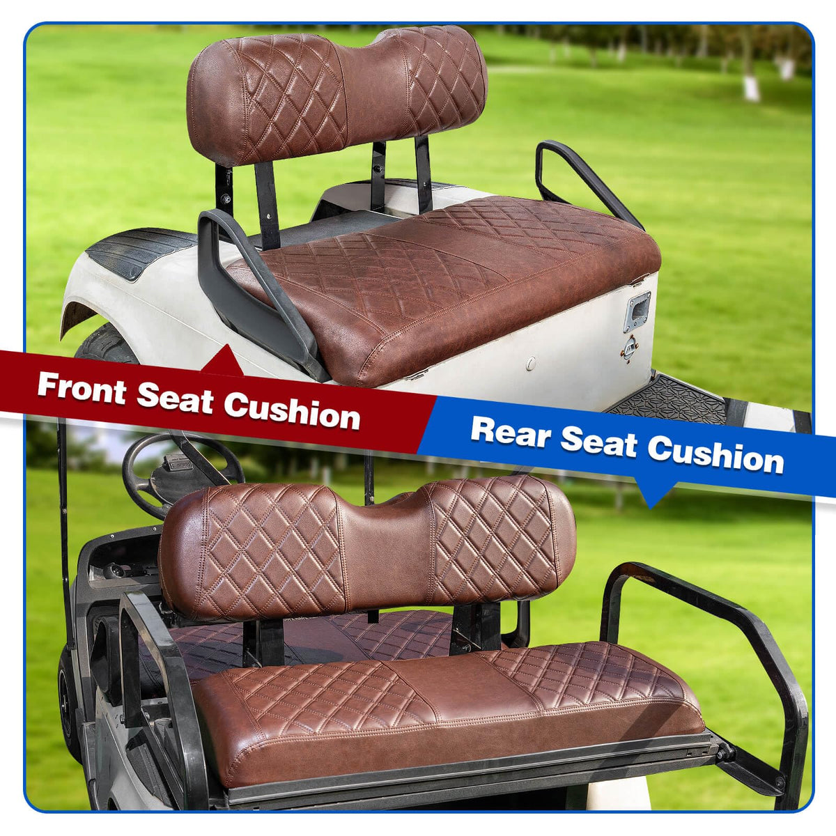 NOKINS EZGO RXV standard seat cushion cover; premium look and lasting color.