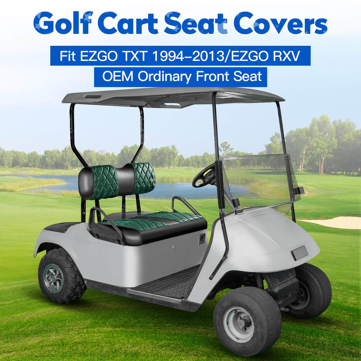 NOKINS EZGO TXT diamond backrest cover adds style and guards wear