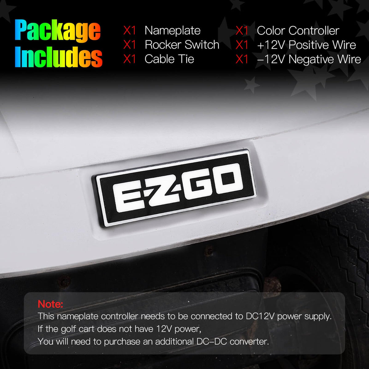 NOKINS EZGO TXT emblem replacement fits OEM 71597G01 precisely