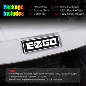 NOKINS EZGO TXT emblem replacement fits OEM 71597G01 precisely