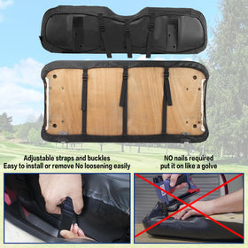NOKINS EZGO TXT front seat cover material protects against wear and UV fading