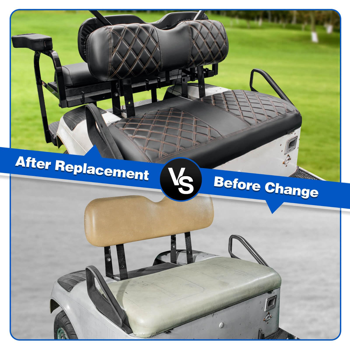 NOKINS EZGO TXT front-seat pair fits snugly for improved comfort and protection.