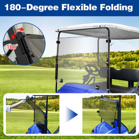 NOKINS EZGO TXT windshield-180-degree-view for clear visibility