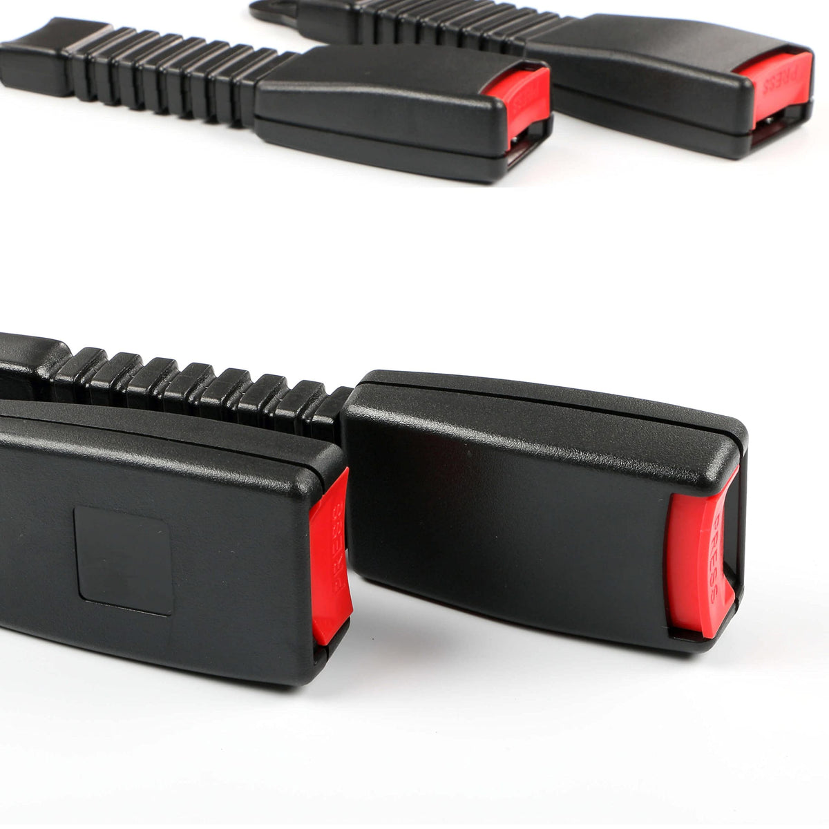 Four retractable belts provide secure restraint for four passengers on the back seat.