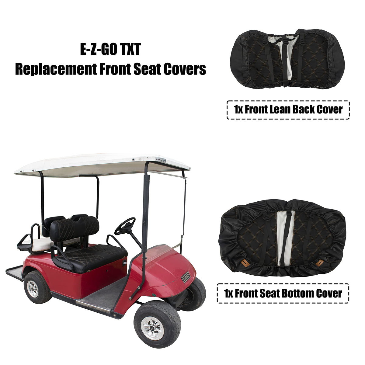 NOKINS front and backrest cover in diamond design updates the look of your seat.