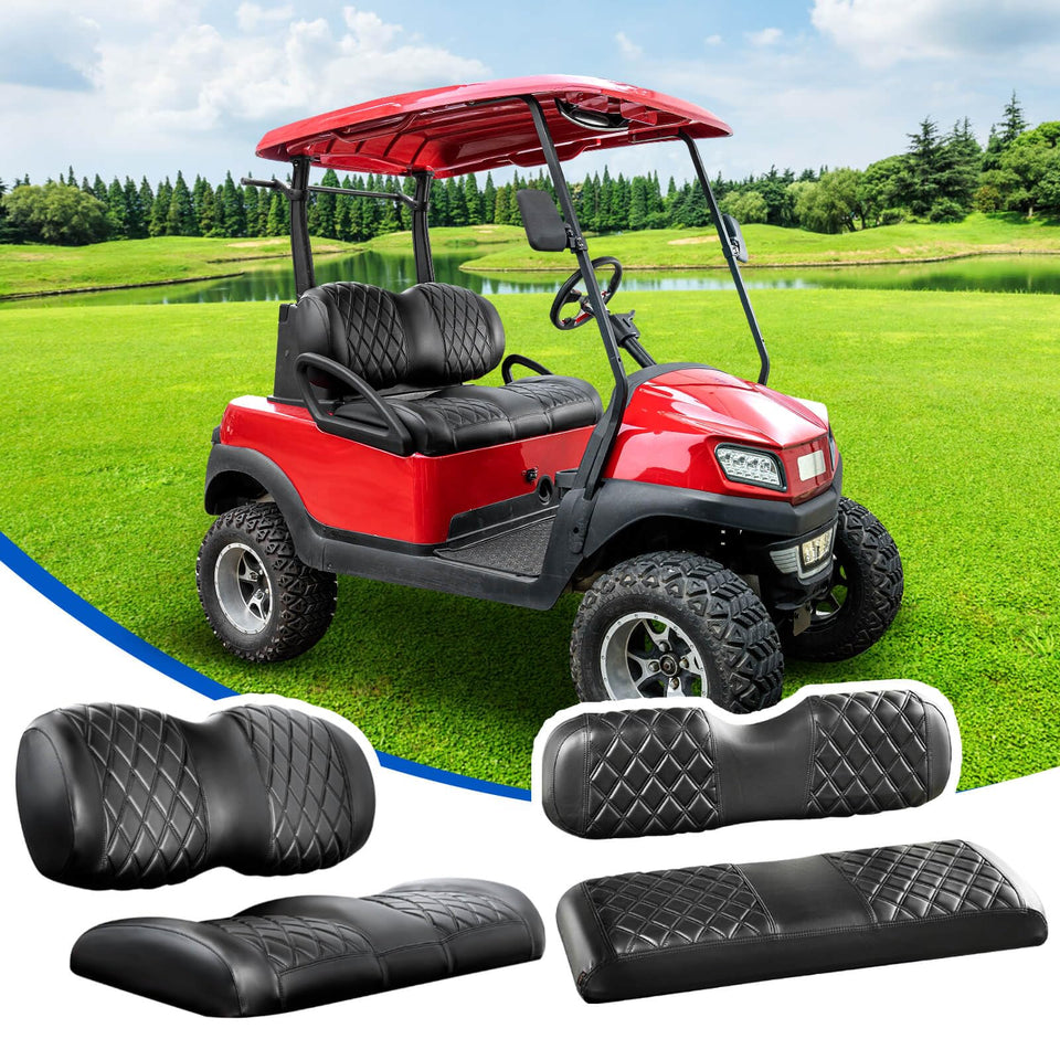 NOKINS front seat cover for Club Car Precedent with black stitching boosts comfort and style