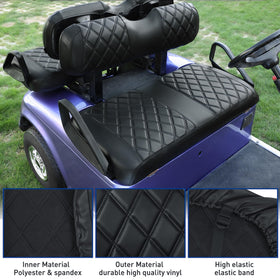 NOKINS easy-install seat cover with straps and buckle for quick replacement