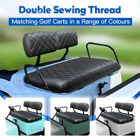 NOKINS easy-installation strap system offers quick on/off for golf carts.