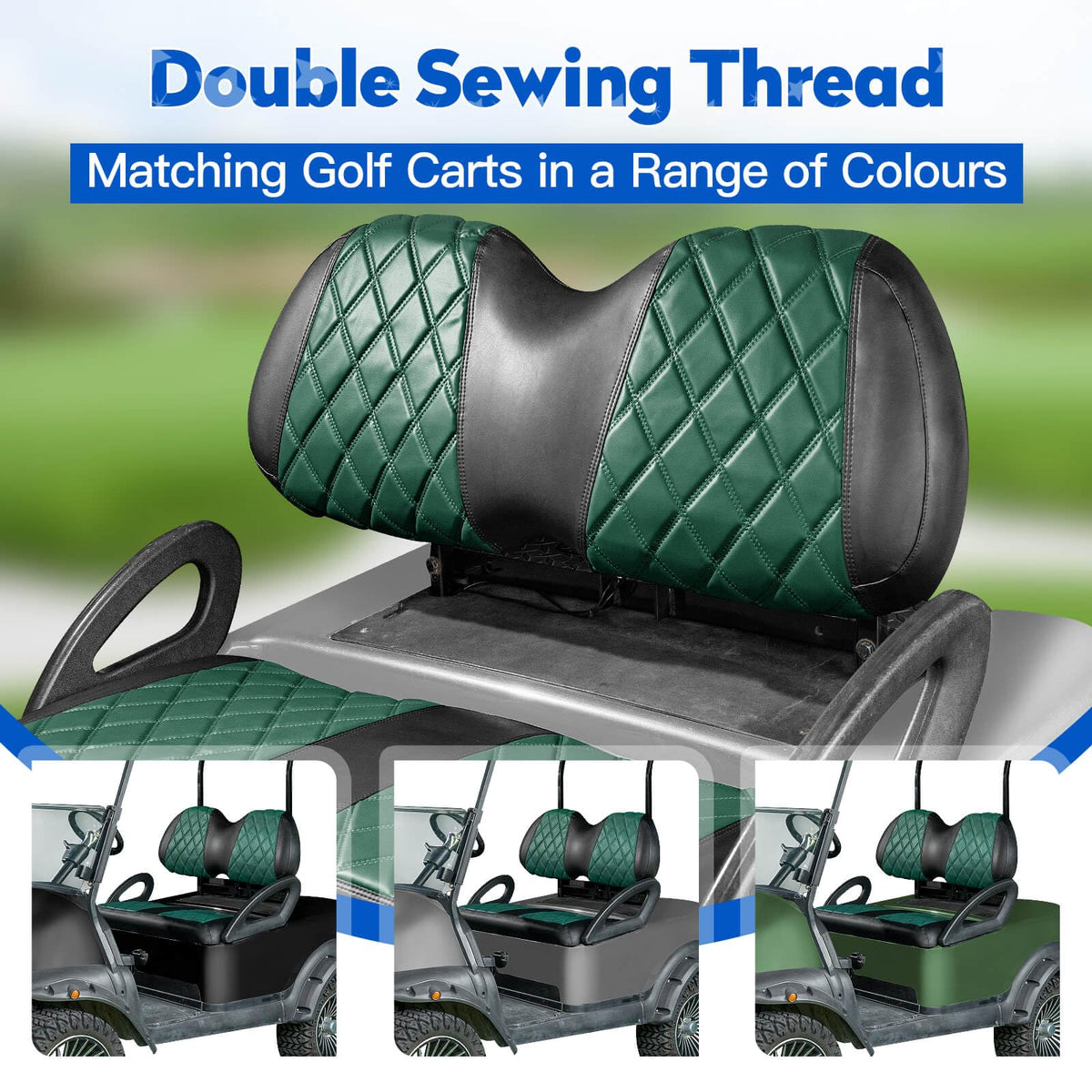 NOKINS front seat cover installation uses straps and buckles for easy fit.
