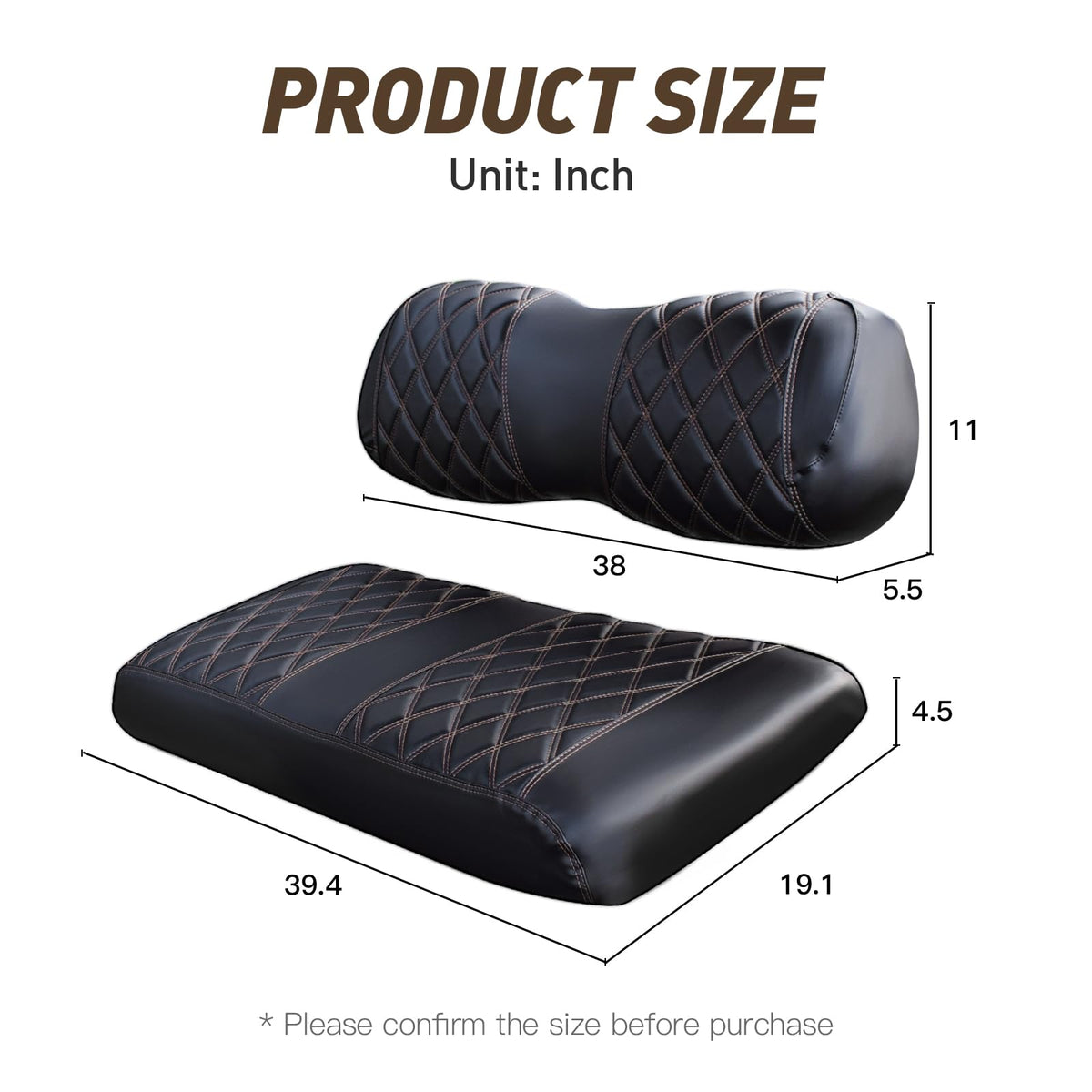 NOKINS front-seat cover installs without nails for Club Car DS.