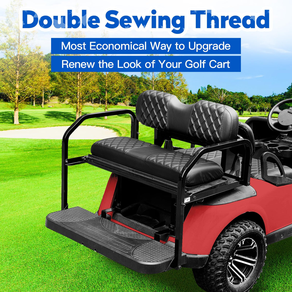 NOKINS front seat cover for Onward cart delivers soft vinyl comfort on sunny days
