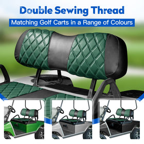 NOKINS backrest and seat cover set for Club Car DS demonstrates easy slip-on fit.