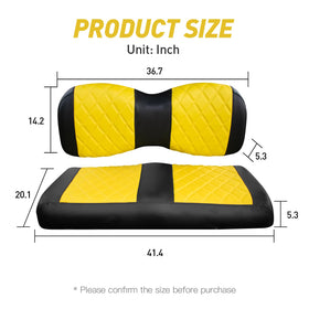 NOKINS front-seat cover dimensions for precise Yamaha Drive fit.