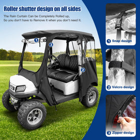 NOKINS front windshield roll-up window provides clear visibility and ventilation.