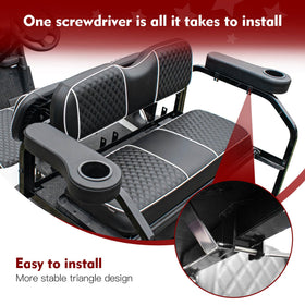 NOKINS no-drill installation armrest simplifies setup.