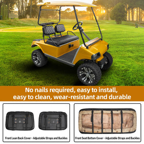 NOKINS backrest cover in diamond design for Club Car DS with durable fit.