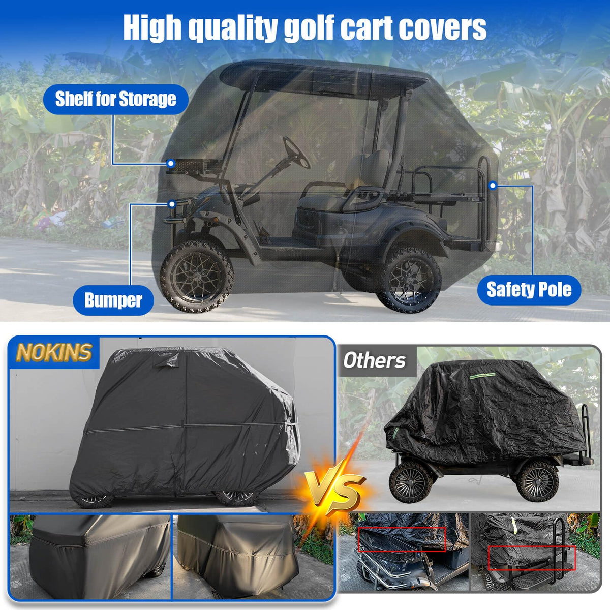 Dual-zipper doors provide quick access without removing the cover.