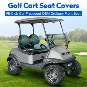 NOKINS diamond backrest cover adds style to Club Car Precedent.