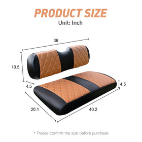 Brown diamond seat detail from NOKINS enhances warm, stylish contrast in EZGO TXT.