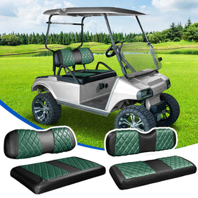 NOKINS golf cart diamond front seat cover protects the driver seat and refreshes the look.