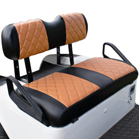 NOKINS diamond front seat cover on EZGO TXT, durable vinyl and easy to wipe clean.