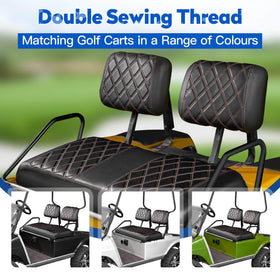 NOKINS front seat cushion cover with right-fit, easy-clean vinyl for the club cart