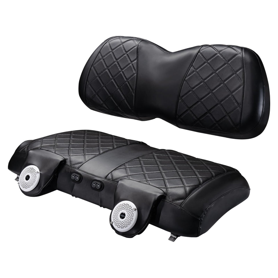NOKINS Diamond heating and ventilation front seat cover for Club Car Precedent.