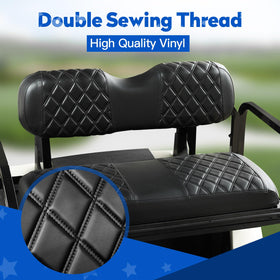 NOKINS Diamond material closeup shows durable vinyl and breathable padding.
