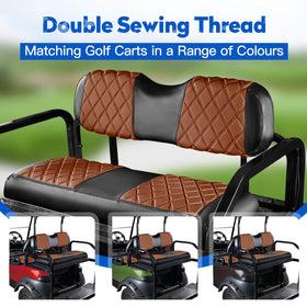 Diamond-pattern design upgrade on NOKINS golf cart seats