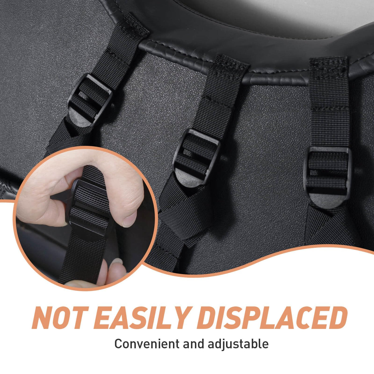 Durable PVC vinyl material of NOKINS seat cover resists wear and cleans easily.