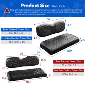 NOKINS diamond rear backrest cover angle guards against wear and stains