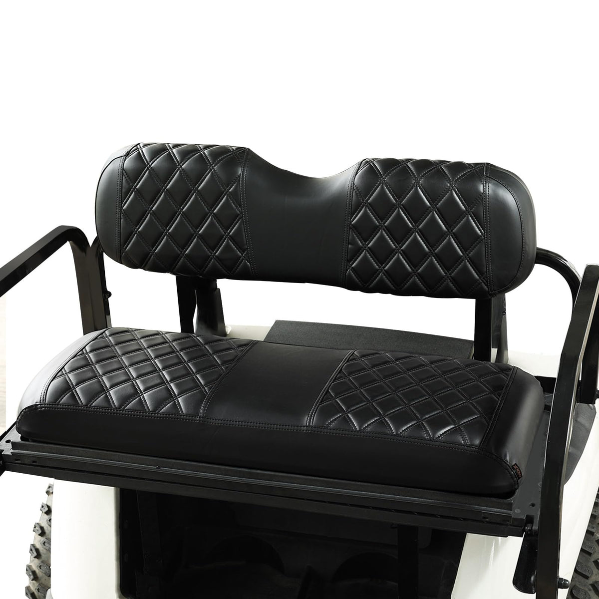 NOKINS Diamond rear backrest cover protects seats on Club Car, EZGO, Yamaha golf carts.