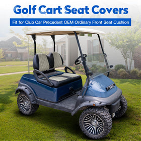 NOKINS golf cart diamond seat cover backrest view highlighting comfort.