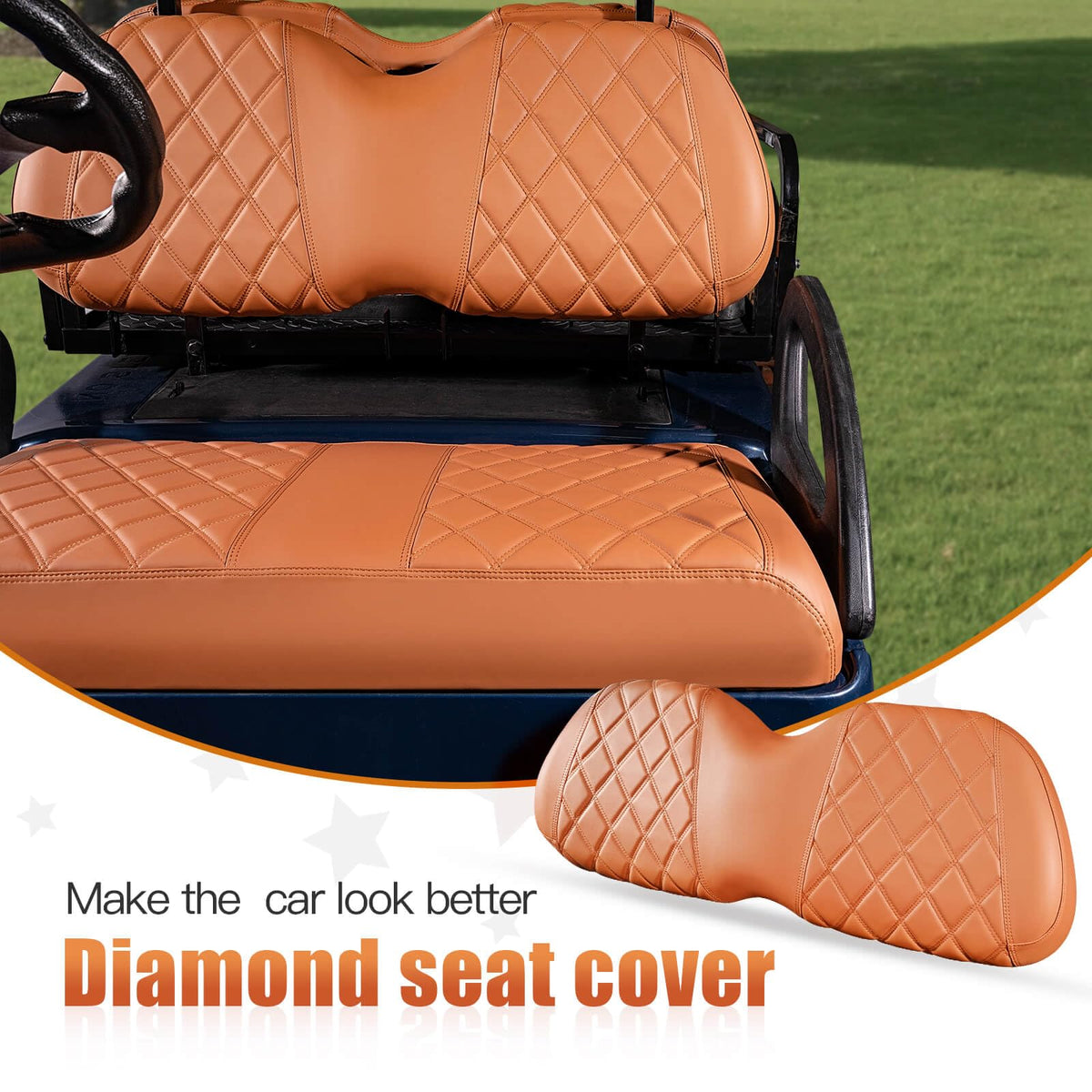 NOKINS backrest diamond cover provides snug fit and easy maintenance.