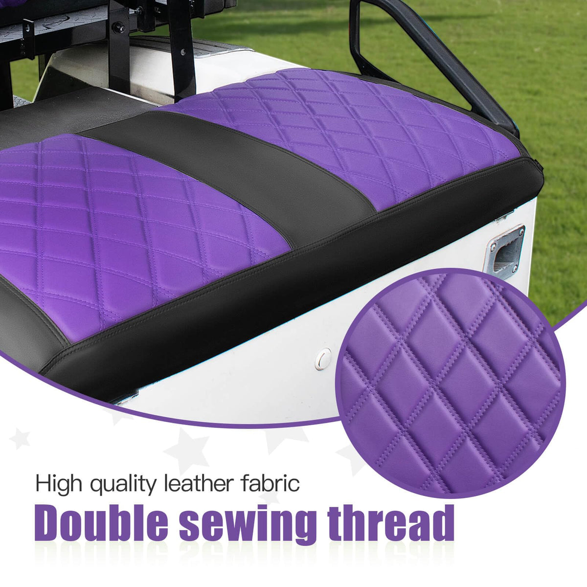 NOKINS premium diamond vinyl seat cover for longevity and style.