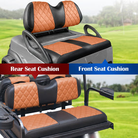 NOKINS diamond stitch detail enhances the luxury look of your golf cart interior.