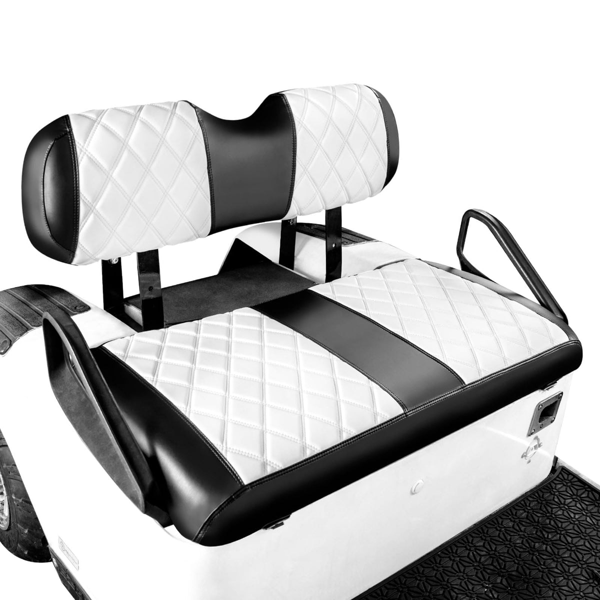 NOKINS EZGO TXT front diamond seat cover; scratch-resistant and easy to wipe clean.