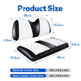 NOKINS seat cover fits Club Car Precedent Front Seat cushions precisely.