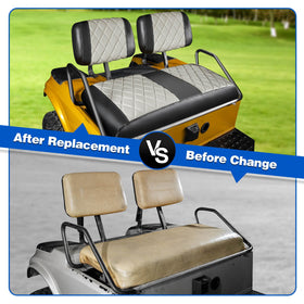NOKINS vinyl close-up shows soft, scratch-resistant surface for golf carts.